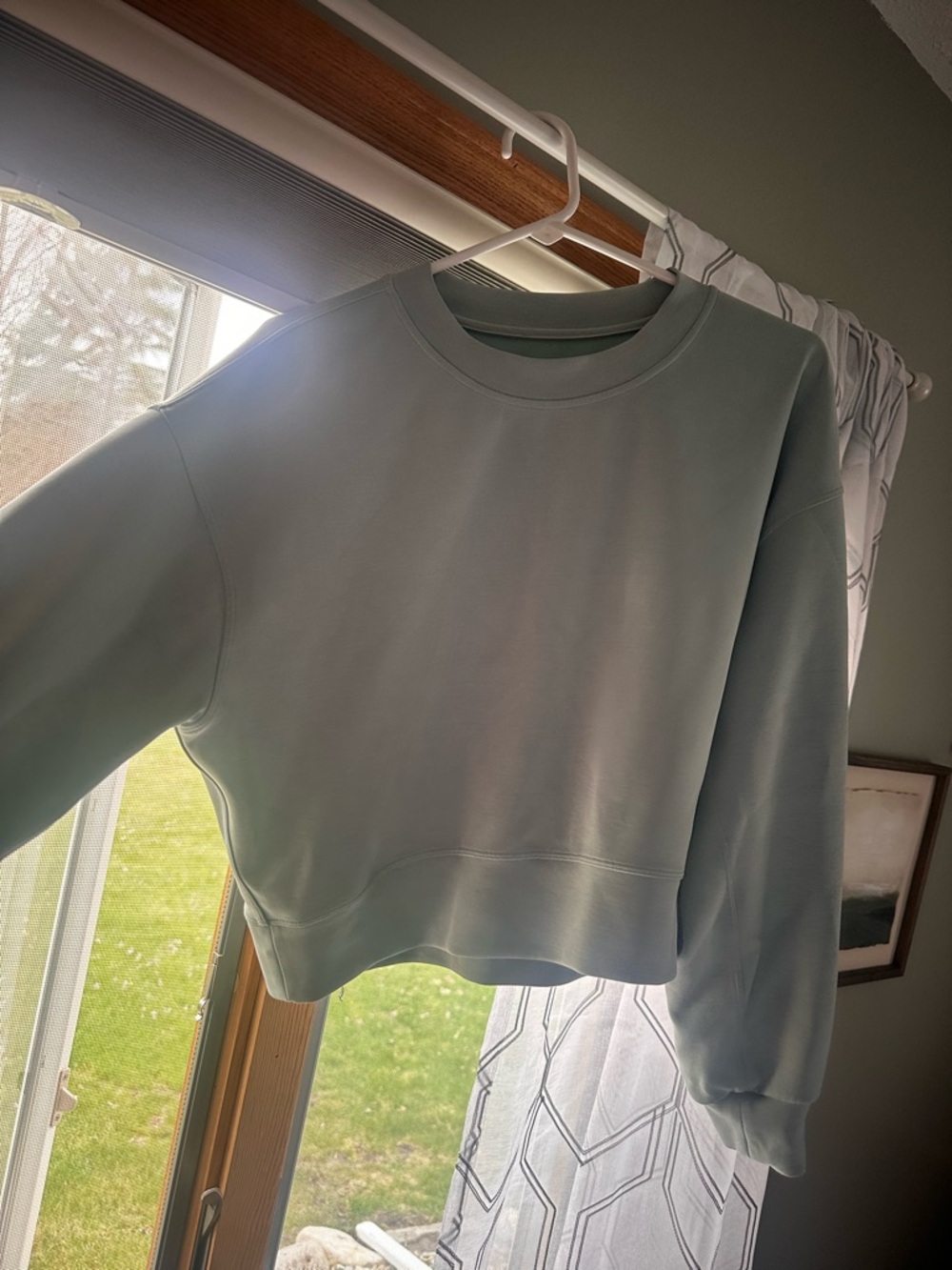 lululemon athletica Cropped Crewneck Sweatshirt - Light Sage